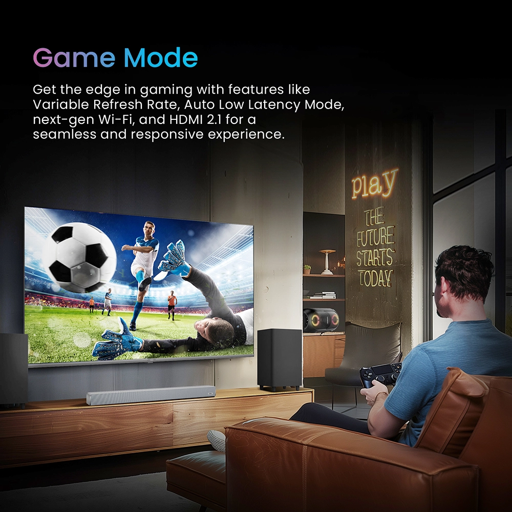 Haier S80 Series 109cm (43) 4K Ultra HD QLED Smart LED Google TV H43S80FUX (Black)